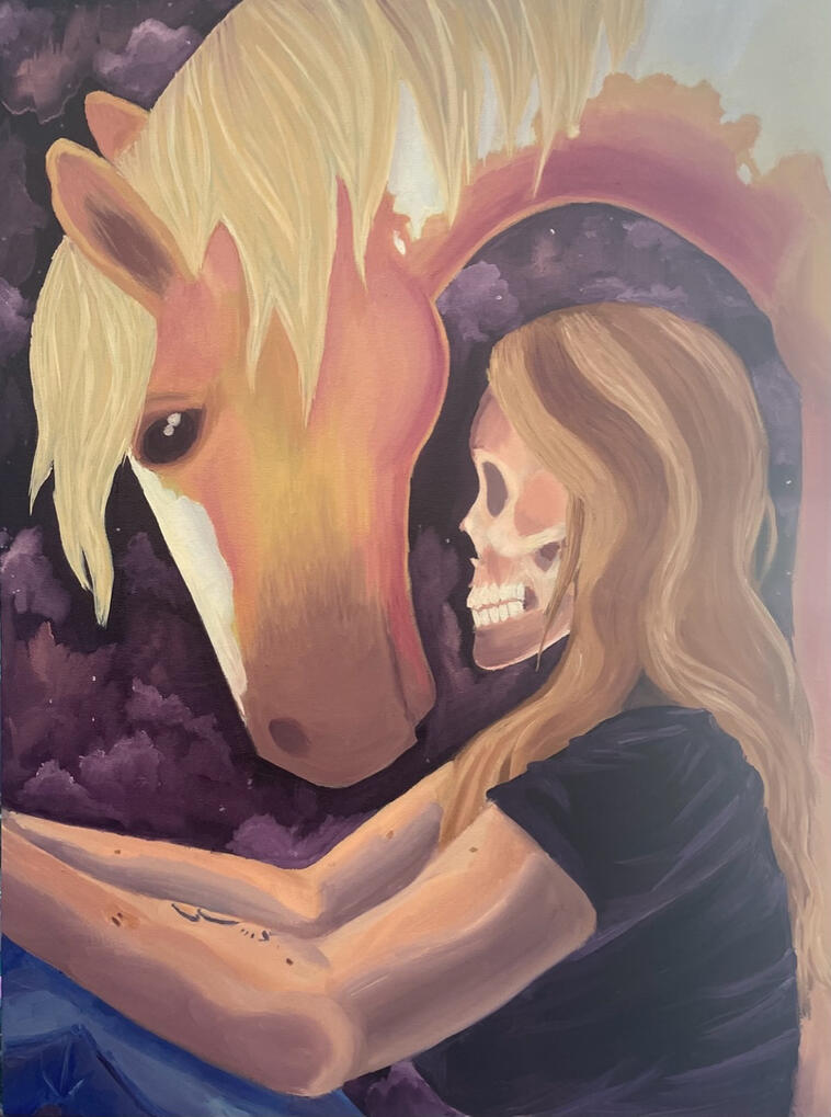 Spirit Animal. 18” x 24”. Oil on canvas board.